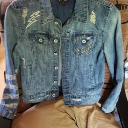 Kids Jeans Jacket Guitars Theme