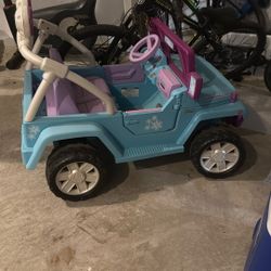 Kids Jeep Wrangler Elsa Power Car 