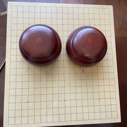 Go Game Solid Wood W/legs Stone/ Bowls Baduk Weiqi 