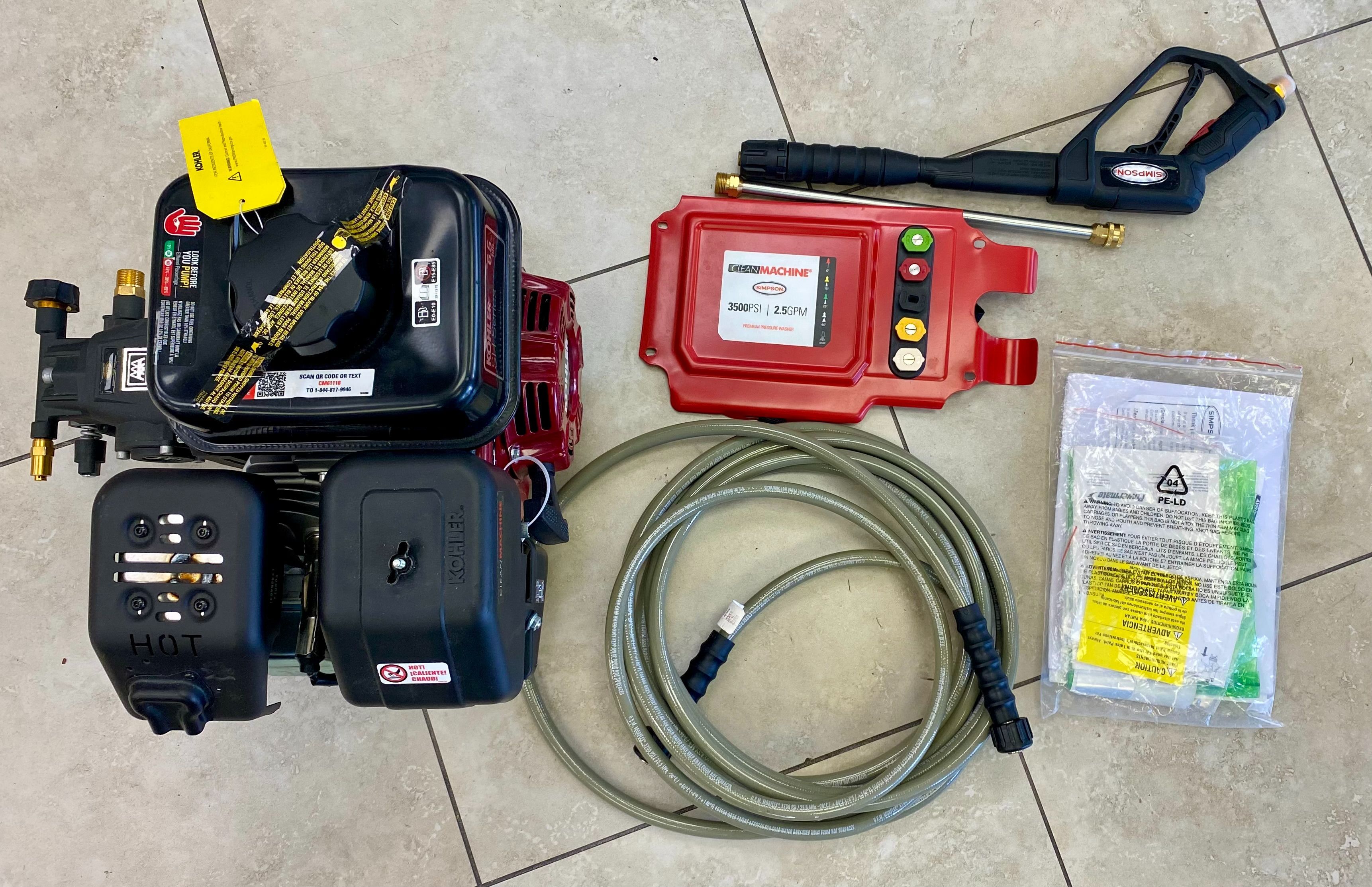 Simpson Clean Machine 3500 PSI Pressure Washer – Kohler SH270 Engine (NEW, No Box, No Frame)