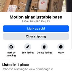 Motion Air Adjustable Base ( King, Queen, Twin) 