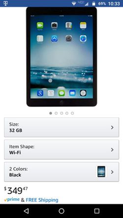 Apple iPad Air 9.7-Inch 32 GB Touchscreen Tablet (Black/Space Gray)