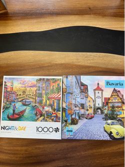 2 1000 piece jigsaw puzzles
