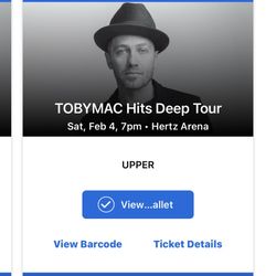 2 TOBYMAC Concert Tickets 