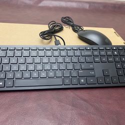 HP Keyboard and Mouse and cushion wrist keyboard pad