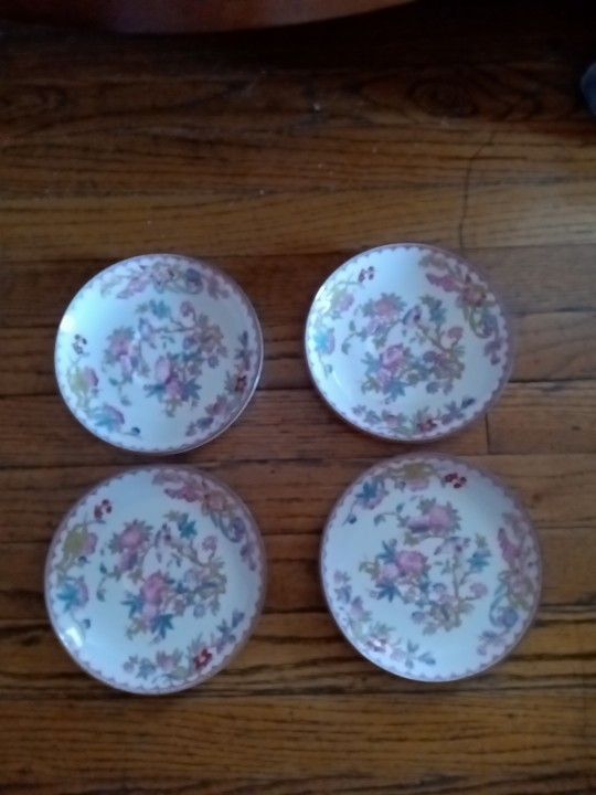 Antique MINTON English Bone China Lot of 4 Saucers