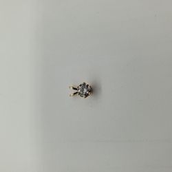 14kt Yellow Gold Diamond Charm 