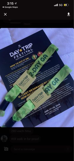 Day Trip 2 Day GA $400