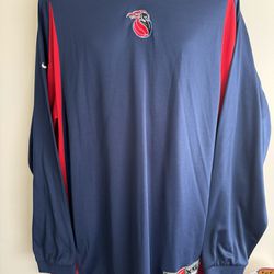 Detroit Pistons Nike Warm Up Shirt Jersey 