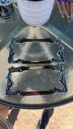 Vintage chrome metal License Plate Frame