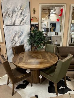 SOLID MANGO AND TEAK WOOD DINING SET