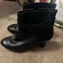 Rockport Black Leather Ankle Boots - Size 10