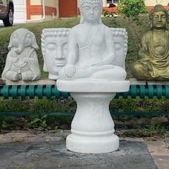 Concrete Buddha And Pedestal