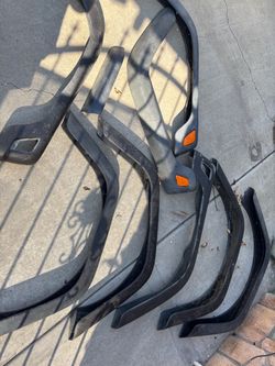 Black Plastic Fender Flares Set