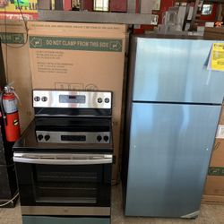 Brand New Kitchen Set Refrigerator , Stove , Exhaust Hood  .   