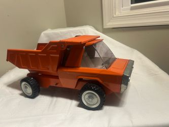 Buddy L Orange Dump Truck Original Pressed Steel Vintage Pressed Metal
