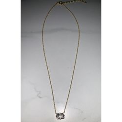 Nordstrom Emerald Cut Cz Pendant Necklace