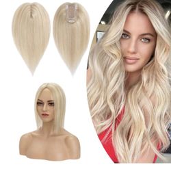 Human Hair Topper Blonde 