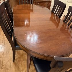 Wooden Table With 6 Chairs 