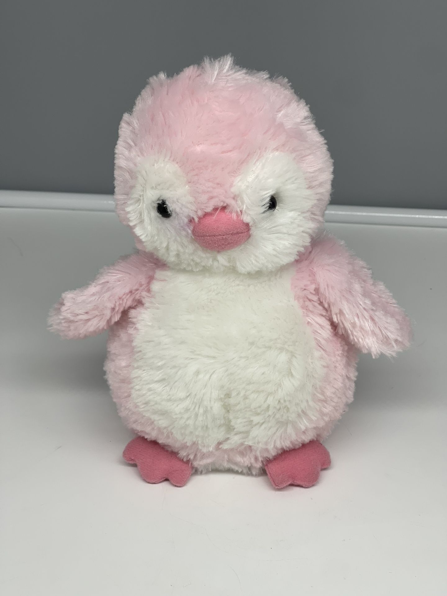 Aurora Destination Nation Pink White Penguin Stuffed Animal 9”