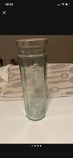 Vintage Italian Made Glass Spaghetti Canister 