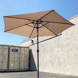 (Brand New) $40 Outdoor 10ft Patio Umbrella with Tilt and Crank, Garden Market (Base not included)