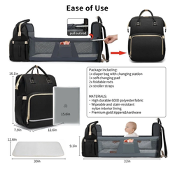NEW Debug Multifunctional Diaper Bag Backpack Changing Station