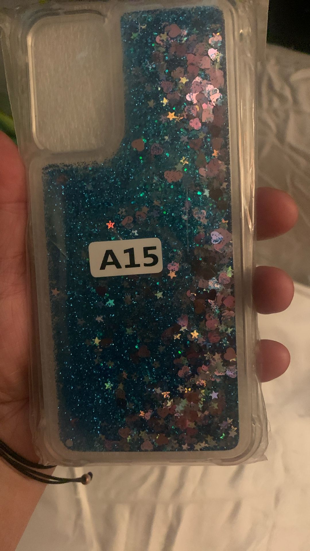 New Samsung A15 Liquid Glitter/Stars & Hearts Phone Case