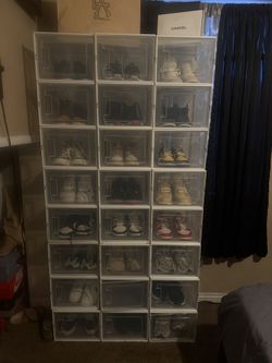 Stackable shoe cases