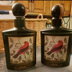 Jim Beam used Decorative Decanters (empty) from the late 1970s Collectables as pictured Matching Cardinals 