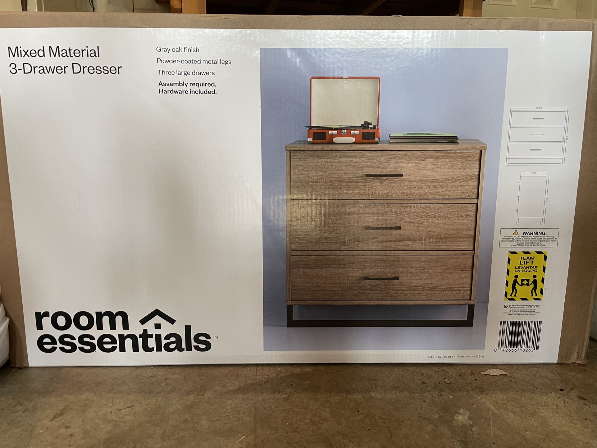 3-Drawer Dresser