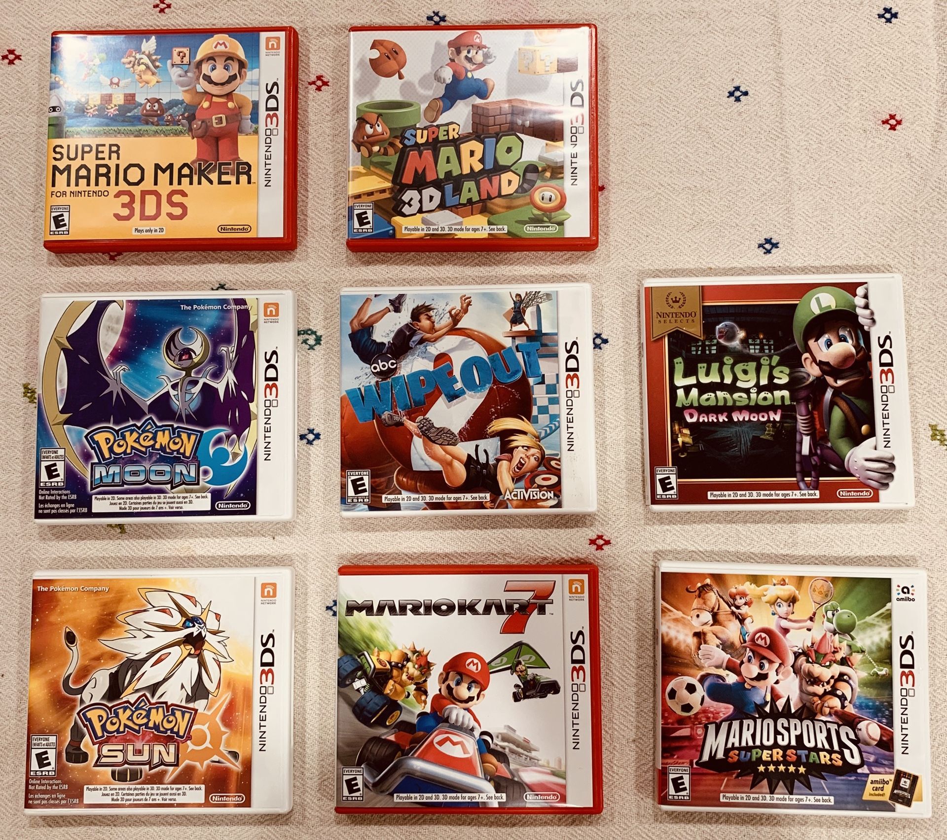 8 Nintendo 3DS game bundle