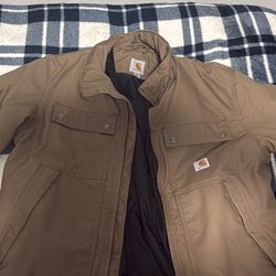 Beige Car hart Work Jacket 