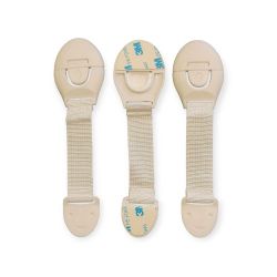 Child Safety Locks, Baby Safety Cupboard Locks, Baby Proof Cabinet Adhesive Strap Locks for Kitchen Cabinets, Drawers, Appliances, Closet, Fridge.