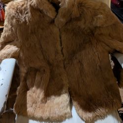 100%  Rabbit Fur Coat