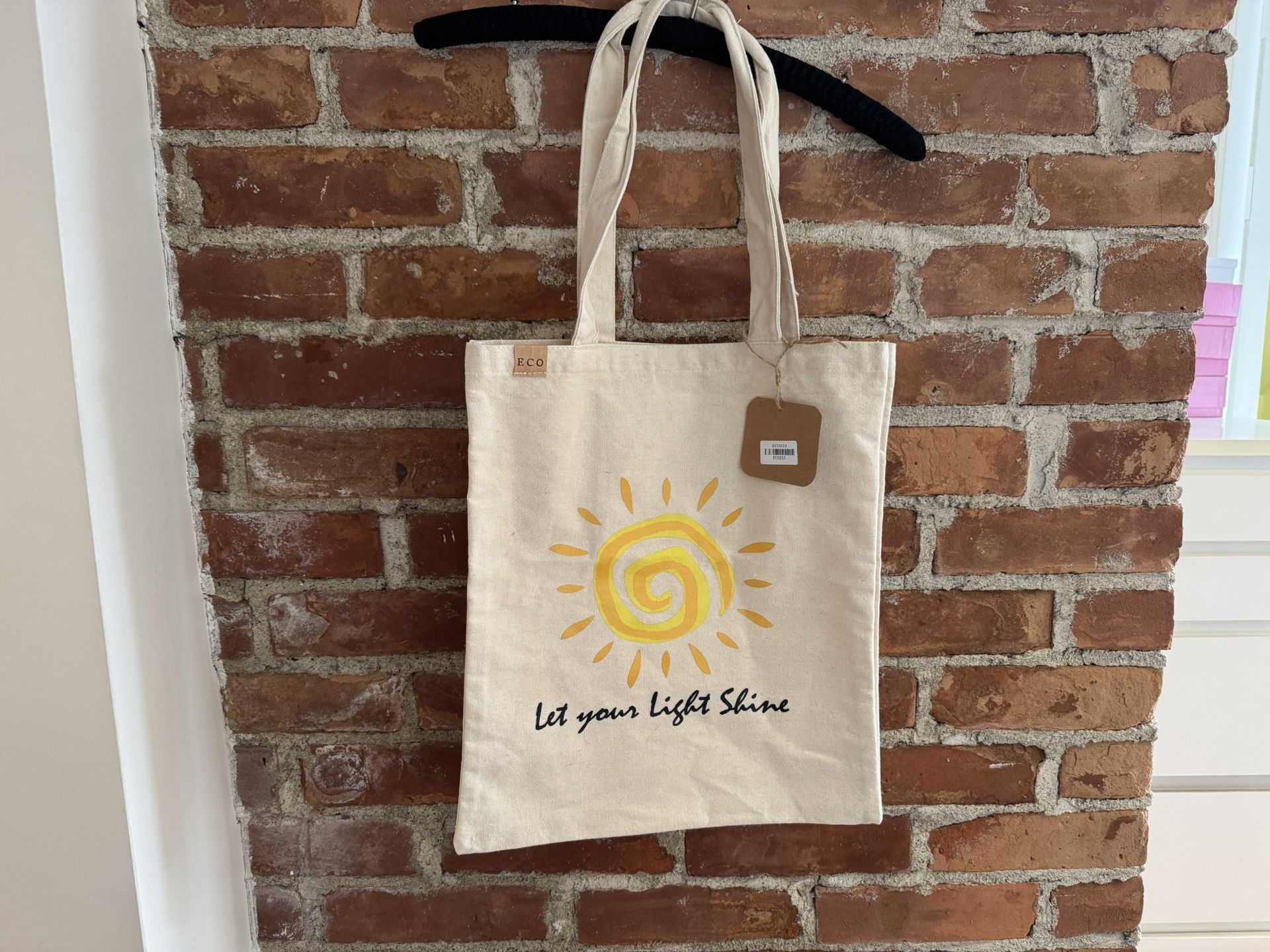 BNWT Eco let your light shine in tote bag