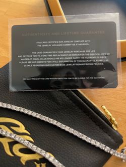 Diamond Tennis Bracelet with Authenticity Card