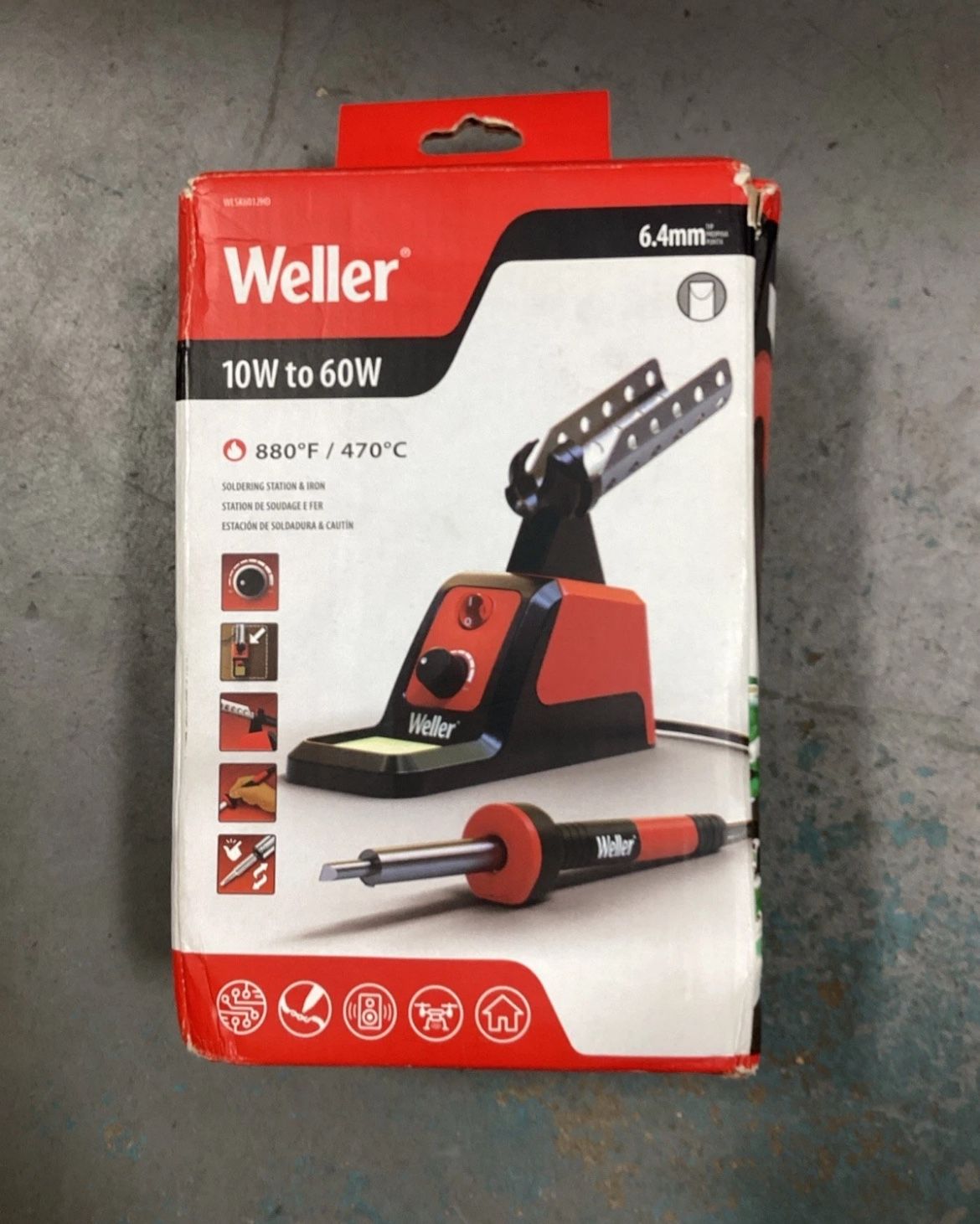 Weller WLSK6012HD Black/Red Corded Electric Soldering Iron Station 10W To 60W