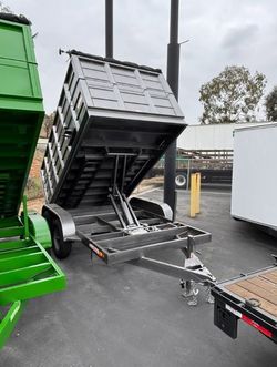 2025 Carson Dump Trailer Gray 7x12-2 10k GVWR