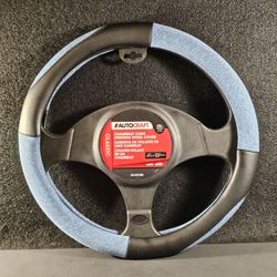 CLASSIC AUTOCRAFT 15" CHAMBRAY LINEN STEERING WHEEL COVER. BRAND NEW!