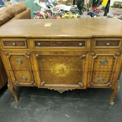 Antique Johnson Furniture Neoclassical Walnut Dresser Console Commode Chest 45"