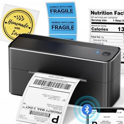 Phomemo Bluetooth Shipping Label Printer, 241BT 4X6 Wireless Thermal Label Printer for Small Business, Labels Printers for Shipping Package, Compatibl