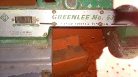 Greenlee portable band saw