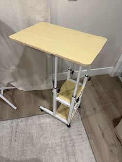 Small white movable desk