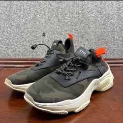 Steve Madden NY90 Camo Chunky Sneakers Green Camo Orange Lace-Up Shoes Casual Athletic 8