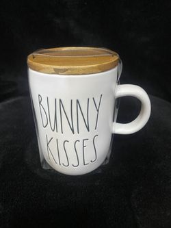 Rae Dunn Bunny Kisses Mug With Lid