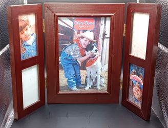 Wooden Triple Photo Frame