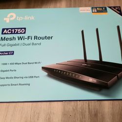 TP-Link "Archer C7" WI-FI Router AC1750 Like New! With Box Rarely Used