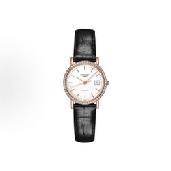 LONGINES Longines Boya Series Automatic Mechanical Movement 30m Waterproof Women's Watch Swiss Watch 27.2mm White Dial 18K Rose Gold Case (P161)