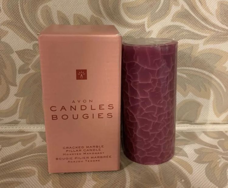 Avon Honeyed Mahogany Pillar Candle
